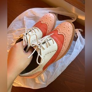 Wanted Peaches & Cream Lace Up Oxfords US5.5